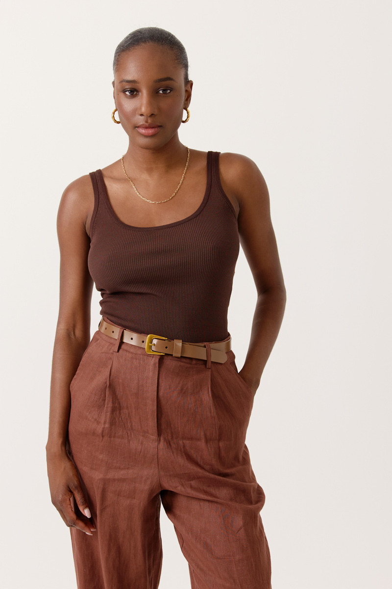 TOP CLEZIANE COLOR MARRÓN